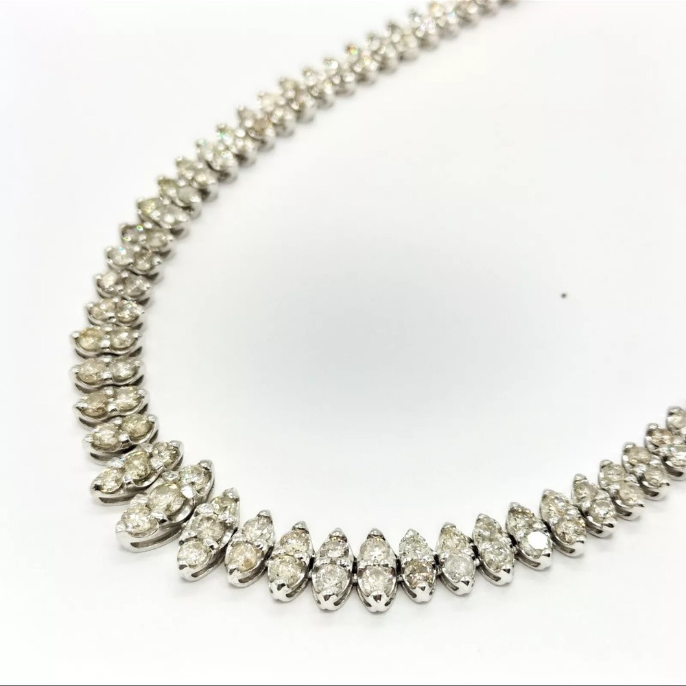 Jewelry Necklace Diamond 5ct White Gold 3554772